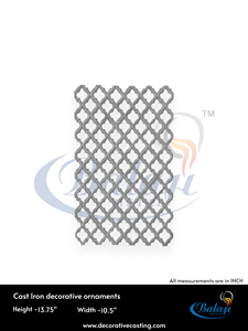 Panel de Enrejado Tradicional de Hierro Fundido con Diseño Hueco, Pintado en Gris, Decoración de Paisaje, Pantalla de Privacidad, Adorno para Cercas y Portones - Product Image 3