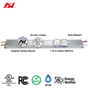 Chấn lưu điện tử <span class=keywords><strong>24W</strong></span> cho 4 đèn <span class=keywords><strong>T5</strong></span> Ống sản phẩm chấn lưu cao cấp - Product Image 3