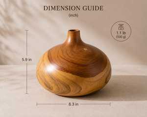 Jarrón de Madera de la Mejor Calidad con Acabado Natural Hecho a Mano para Flores Artificiales, Decoración Rústica del Hogar y Suministro al por Mayor para Exportación - Product Image 3
