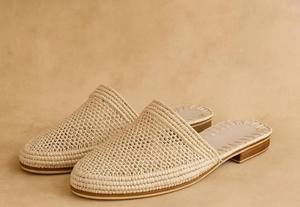 รองเท้าสานราฟเฟียทำมือสำหรับผู้หญิง – รองเท้าแตะฤดูร้อนสไตล์โมร็อกโก - Product Image 2