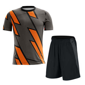 Camiseta de Fútbol para Hombre, Alta Calidad, Transpirable, Secado Rápido, Antibacteriana, 100% Poliéster, Manga Corta, Cuello en V, Frente Liso, Personalizable - Product Image 1