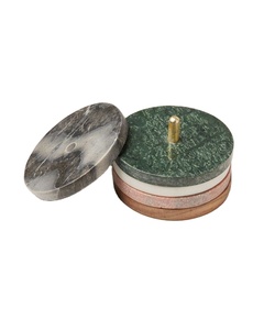 Juego de posavasos de resina epoxi de calidad hermosa con efecto océano decorativo cuadrado redondo posavasos de resina de madera epoxi de Craftsy - Product Image 1