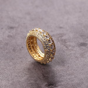 Bague en or Moissanite, style vintage de luxe, alliance éternelle, bijou de mariage, cadeau pour femme, occasion spéciale - Product Image 1