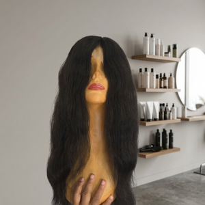 Full Lace <b>Wig</b> <b>Long</b> Natural Black Brazilian Remy Hair for Lace Transparent Lace with Baby Hair Glueless Double Drawn Small - Product Image 1