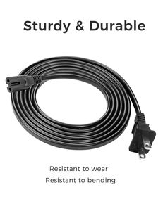 Câble d'alimentation SYONG de haute qualité 1,5 m CCA 125 V 7 A 18 AWG 0,3 mm US 2 broches vers C7 pour <span class=keywords><strong>TV</strong></span>, ordinateur portable, console de jeu, imprimante, noir - Product Image 4