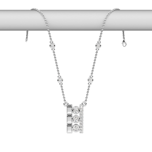 สร้อยคอจี้เพชรหรูหราหรูหราหรูหราในแล็บพร้อมโซ่เงินทองคำขาวผู้หญิงเครื่องประดับดีการออกแบบสไตล์พรีเมี่ยม - Product Image 2