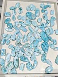 Pierres précieuses turquoise faites à la main, cabochons bleus en forme de poire, pierres brutes naturelles certifiées IGI, fournitures pour la fabrication de bijoux, vente en gros - Product Image 1