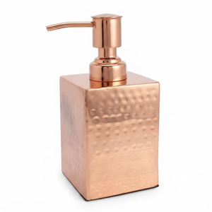 Distributeur de savon de luxe en acier inoxydable martelé, chromé argenté texturé, avec pompe pour lavage des mains liquide, idéal pour la décoration de salle de bain d'hôtel - Product Image 5