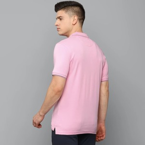 High Quality Men's Pink Short Sleeve Polo <b>Shirt</b> Solid Color Casual Knitted Fit Hot Selling Product Cheep Price - Product Image 2