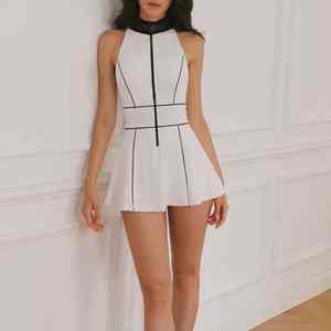 Vibrant Athletic Cooling Breathable Flexible Spandex Nylon Trendy Fashion Victory <b>Skirt</b> Top Women Tennis Uniform - Product Image 2