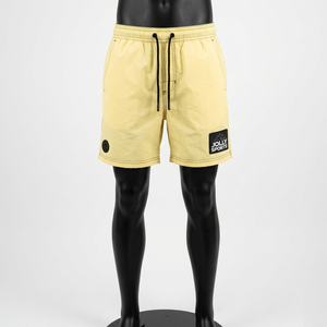 <b>Men</b> Windbreaker <b>Shorts</b> 155 GSM Soft Polyester Fabric Yellow Lightweight Breathable Comfort Custom <b>Patch</b> Logo <b>men's</b> <b>shorts</b> - Product Image 1