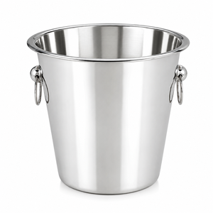 Maxfresh Non-Magnetic Stainless Steel Wine Bucket with Sling Handle for Wine Cooler and for <b>Ice</b> Bucket - Product Image 1