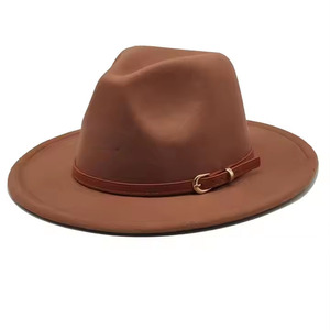 Nouveau design, chapeaux Fedora en feutre et cuir unisexe, fournisseur direct d'usine, sur mesure, ajustables, couleur et taille personnalisées, logo personnalisé - Product Image 1