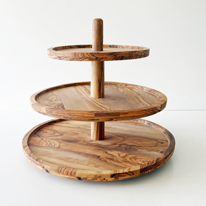 Soporte Decorativo de Madera para Tartas, Soporte de Madera Ornamentado para Tartas, Soporte para Frutas, Soporte para Tartas para Bodas y Fiestas, Exhibidor de Postres - Product Image 1