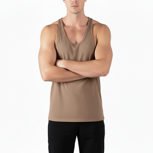 Custom Quick Dry Breathable Slim Fit Athletic Moisture Sleeveless <b>Men</b> Training Gym Workout tank Top Custom <b>Singlet</b> Vest - Product Image 3
