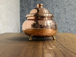 Copper Storage Dry Fruit Jars Round Vintage Metal Decorative <b>Containers</b> with Lids Durable Table Accessories - Product Image 6
