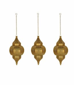 <b>Decorative</b> Metal <b>Moroccan</b> Lamp for Indoor Outdoor Patio Garden Balcony Ambient Hanging Lantern Lighting - Product Image 2