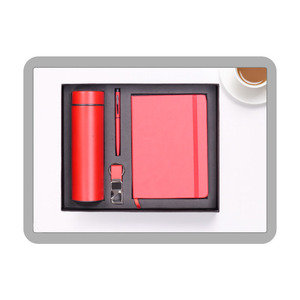 Promotional Business Style PU Leather <b>Gift</b> <b>Set</b> Customized Color Embossed Printing Personalization Pen Insulated Coffee Tumbler - Product Image 3