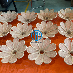 Abat-jour en rotin tissé à la main, en fibre naturelle, pour éclairage de plafond, décoratif et durable, accent de décoration intérieure - Product Image 4