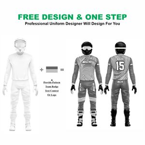 Combinaison de moto pour homme en tissu 100% polyester de qualité exceptionnelle, nouveau design vintage, impression par sublimation, maillot et pantalon de course MX - Product Image 2