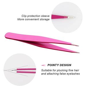 MAHFOOZ INSTRUMENTS Nouveauté Pince à épiler colorée pour l'épilation, la coupe des cils et l'élimination des poils, pince à sourcils inclinée - Product Image 2