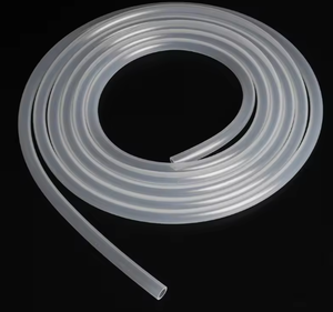 Tuyau flexible en silicone transparent 100 % pur, inodore, 1/4 po, 10 pi par rouleau, pour vide, basse tension, homologué 300 V - Product Image 1