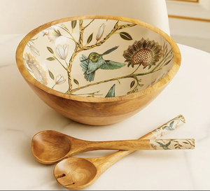 Bol à salade artisanal en bois émaillé de style américain, écologique, pour cadeaux d'affaires - Product Image 3