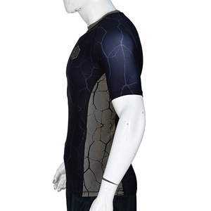 Custom Men Short Sleeve Rash Guard Sublimation BJJ MMA Fight <b>Shirt</b> Quick Dry Breathable Gym Fitness <b>Compression</b> Base Layer Top - Product Image 5