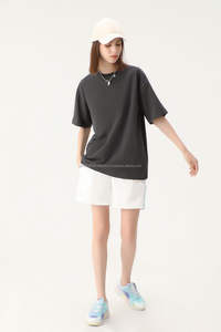 เสื้อยืด100% ผู้ชายและผู้หญิงสีพื้นโลโก้ออกแบบได้ตามต้องการ - Product Image 3