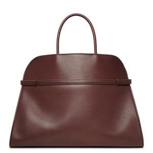 Bolso de Hombro de Cuero Genuino de Primera Calidad para Mujer, Elegante Bolso Tote Color Borgoña, Dos Correas, Estilo Casual - Product Image 4