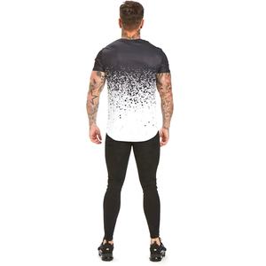 เสื้อยืดกีฬาแขนสั้นผู้ชายตกแต่งลายคุณภาพสูงระบายอากาศได้ดีผลิตจากโรงงาน - Product Image 3