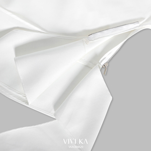 Chemisier asymétrique féminin SKINNY pour femme LUMI Vietnam VIVI KA, décontracté, court, en polyester - Product Image 3