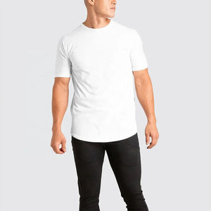 T-shirt pour homme en coton 100% tricoté, respirant, sportif, promotionnel, à séchage rapide, avec logo personnalisé, col en V, vente en gros - Product Image 1