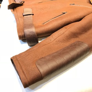 Luxury <b>Men's</b> Leather <b>Shearling</b> <b>Jacket</b> Premium Genuine Fur Winter Aviator Biker Coat Comfortable Stylish Outerwear Fit - Product Image 5