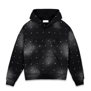 Sudadera con Capucha Personalizada para Hombre y Mujer, de Primera Calidad, Estilo Urbano, Lavado Ácido, con Pedrería, Sudadera de Felpa Gruesa, 100% Algodón - Product Image 1