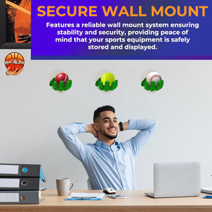Support de balle de golf portable de haute qualité en polypropylène avec fixation murale et vis - Product Image 2