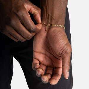 Luxury Gold <b>Rope</b> Chain <b>Bracelet</b> | 18K Gold Plated Twisted <b>Rope</b> Link <b>Bracelet</b> for Men & Women - Product Image 1