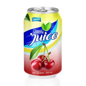 Jus de fruits tropicaux Tan Do en canette aluminium 330ml, boisson aromatisée à la cerise, marque privée OEM, du fabricant vietnamien - Product Image 1
