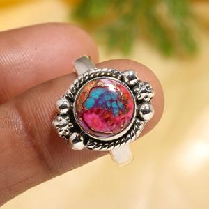 Pink Spiny Oyster Turquoise 925 Sterling <b>Silver</b> Gemstone Handmade Jewelry <b>Ring</b> Sterling <b>Silver</b> <b>Ring</b> <b>Statement</b> <b>Ring</b> Gift For Love - Product Image 2