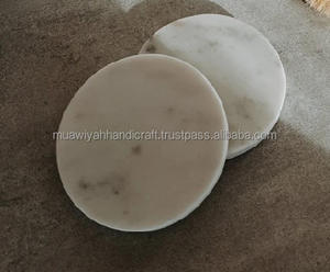 Posavasos de mármol y madera de diseño de lujo de la mejor calidad Posavasos de té de piedra de mármol natural con forma personalizada al por mayor - Product Image 6