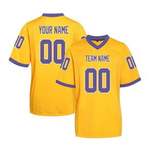 American Football Jersey Wholesale Supplier Polyester Interlock Fabric Custom Logo DTF PRINTING Quick Dry Adult Team OEM Factory - Product Image 1