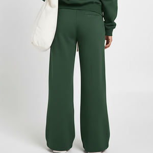 กางเกงวอร์มทรงตรงแบบมีเชือกผูกเอว สไตล์สตรีทแวร์ทรงหลวม รุ่นใหม่ปี 2025  ปักโลโก้ตามสั่ง สีพื้น - Product Image 3