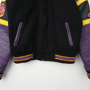 Custom Patchwork Leather <b>Jacket</b> <b>Rhinestone</b> Embroidery Patches Vintage Letterman College Baseball Bomber Varsity <b>Jacket</b> for Men - Product Image 5