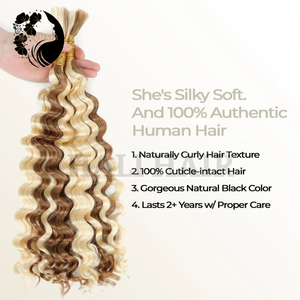 Venta al por mayor 100g Color Natural 100% Remy Extensiones de cabello vietnamita Extremos dibujados dobles Listo de fábrica Pelo a granel de onda profunda Hali Hair - Product Image 6