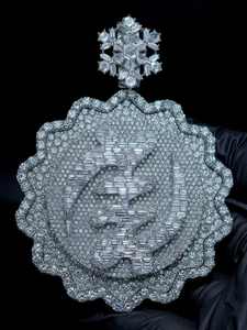 Pendentif Logo Cercle 3D Personnalisé en Argent 925 Plaqué Rhodium Certifié pour Bijoux Pahal, Breloques Diamant Moissanite Hip Hop - Product Image 4