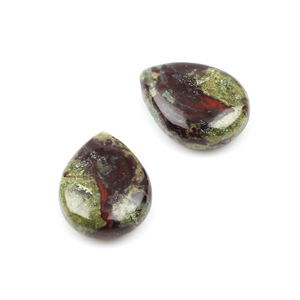 Nouveauté : pierres précieuses en quartz lisses de forme poire en jaspe dragon naturel poli de 12x16 mm pour la fabrication de bijoux, briolette de paume - Product Image 1