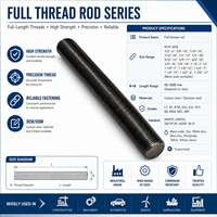High Strength Full Threaded Rod | Metric | Carbon Steel/Stainless Steel | DIN975/DIN976 | 100% Full Thread | Grade 8.8/10.9 |