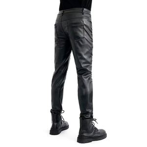 <b>men</b> <b>leather</b> pants relaxed fit manufacturer <b>mens</b> <b>leather</b> <b>trousers</b> classic cut supplier <b>men</b> <b>leather</b> pants modern fit wholesale <b>men</b> - Product Image 2