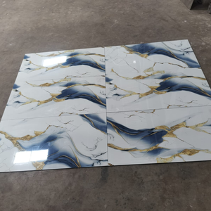 Carreaux muraux en porcelaine émaillée Und-183 60x120cm, texture imitation marbre brillant, utilisation intérieure contemporaine - Product Image 4