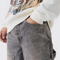 Özel Dikişli Düz Paça Vintage Yıkanmış Denim Normal Kalıp Sokak Modası Sonbahar Yaz Erkek Kot Pantolon %100 Pamuk Yüksek Kalite Hızlı Kuruyan